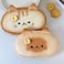 HSYHERE Super Cute Lovely Lucky Bread Toast Cat Pencil Case Big Capacity Large Soft Plush Happy Kitty Fluffy Clothes Zipper Pencil Box Case Makeup Bag Office Storage Holder Pouch Pen Bag Ginger Cat