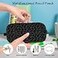WOBAGMEN Double Layer Pencil Case with Handle Large Pencil Bag Cute Print Pencil Pouch for Boys Girls Black Leopard