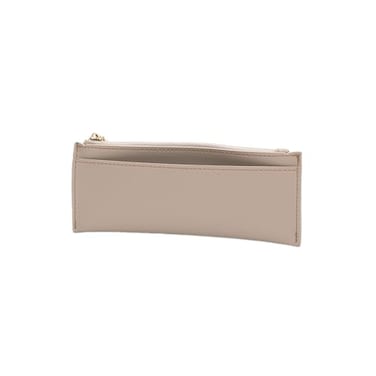 YONBEN Pencil Pouch for Teens School Office Supplies Pencil Case Cosmetic Bag Zipper KhakiFaux leather