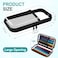 Sanwuta 4 Pcs Clear Hard Shell Zipper Case Clear Travel Pouches Bulk Plastic Portable Travel Organizer Bin with Mesh Pocket Toiletry Pouch Cosmetics Makeup Bag Snack Toiletry BagBlack
