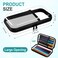 Sanwuta 4 Pcs Clear Hard Shell Zipper Case Clear Travel Pouches Bulk Plastic Portable Travel Organizer Bin with Mesh Pocket Toiletry Pouch Cosmetics Makeup Bag Snack Toiletry BagBlack