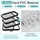 Sanwuta 4 Pcs Clear Hard Shell Zipper Case Clear Travel Pouches Bulk Plastic Portable Travel Organizer Bin with Mesh Pocket Toiletry Pouch Cosmetics Makeup Bag Snack Toiletry BagBlack