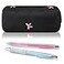Sherr Black Coquette Bow Pencil Case Pink Bow Cute Pencil Pouch Soft Cotton Storage Bag Aesthetic Pattern Gift Makeup Pouch Cosmetic Travel Bag for Women