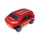 ZIPIT Fire Truck Pencil Case for Boys Large Capacity Pencil Box for School with Spinning Wheels Red