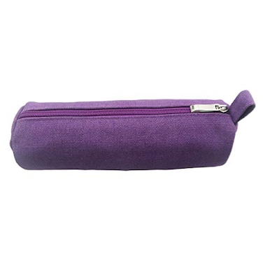 enyuwlcm Enyuwlcm Heavy Canvas Stationery Stylish Simple Pencil Bag and Durable Compact Zipper Pencil Case Pouch 1 Pack Purple