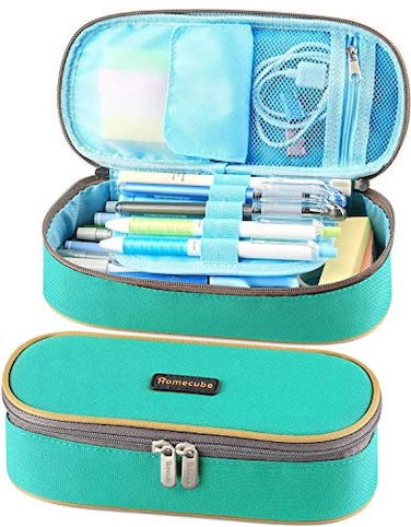 Homecube Pencil Case Big Capacity Waterproof Pencil Bag Oxford Makeup Pen Pouch Durable Stationery Bag Pen Holder Recommended Age Grade Two years and up