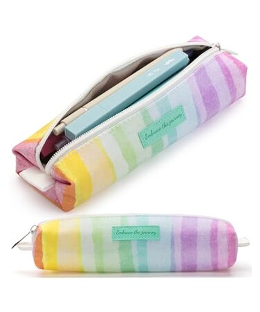 Mr. Pen Mr Pen Cute Pencil Case Pouch Multipurpose Canvas Bible Pencil Pouch Smooth Zipper Premium Material Neat Stitches Ideal for Stationery Cosmetics Electronics School Office Travel