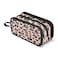 SUABO Big Capacity Pencil Case Leopard Print Cheetah Pink 3 Compartment Pen Bag Pouch Holder Box For Office College School Portable Storage Bag for Kids