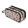 SUABO Big Capacity Pencil Case Leopard Print Cheetah Pink 3 Compartment Pen Bag Pouch Holder Box For Office College School Portable Storage Bag for Kids