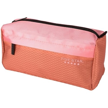 Five Star Pencil Pouch Pen Case 9Pocket Zipper Pouch Storage Organizer for School Supplies Earbuds Chargers Cables Makeup PinkTerracotta 500213FECM