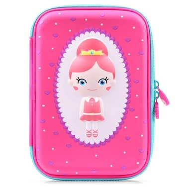 rockpapa HighCapacity Princess Pencil Case Pencil Box Storage Box for School Students Girls Teens Kids Toddlers Pink