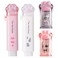 keepsweat 2 Pcs Cat Paw Cute Pencil Sharpener and 2 Pcs Retractable Eraser Push Pull Design Kawaii Cat EraserPencil Sharpeners Manual for Kids Rubber Aesthetic Erasers Student Home School Supplies