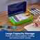 It's Academic Its Academic Pencil Box Kit Includes Ruler Sharpener Durable Plastic for School Office Supplies Blue Gaming Design