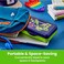 It's Academic Its Academic Pencil Box Kit Includes Ruler Sharpener Durable Plastic for School Office Supplies Blue Gaming Design