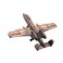 TREASURE GURUS, Treasure Gurus USAF Model A10 Warthog Plane Die Cast Pencil Sharpener