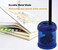 WEKOIL Manual Pencil Sharpener Dual Twin Holes Duty Metal Sharp Blade Crayon XL Sharpener with Large Round Catches Sharpening Regular HB Pencils Graphite Colored Jumbo Pencils for Designers Teachers