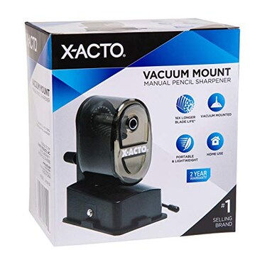 X-Acto XACTO Bulldog Manual Pencil Sharpener wVacuum Mount Colors May Vary 1 Count