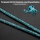 Artscope ID Card Holder Lanyard 348 All Around Bling Crystal Neck Strap Lanyard Womens Chain ID Badge Holder Necklace Blue