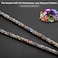 Artscope ID Card Holder Lanyard 348 All Around Bling Crystal Neck Strap Lanyard Womens Chain ID Badge Holder Necklace Colorful