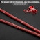 Artscope ID Card Holder Lanyard 348 All Around Bling Crystal Neck Strap Lanyard Womens Chain ID Badge Holder Necklace Red