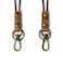 boshiho Office Lanyard Cowhide Leather Neck Lanyard Wrist Strap with Strong Clip and Keychain for Keys ID Badge Holder USB or Cell Phone 3 Size