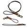 boshiho Office Lanyard Cowhide Leather Neck Lanyard Wrist Strap with Strong Clip and Keychain for Keys ID Badge Holder USB or Cell Phone 3 Size