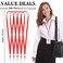 Epakh 200 Pcs Lanyards for ID Name Badge Holder Neck Lanyard Flat with Clips Neck Straps for Office School NurseRedCotton