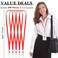 Epakh 200 Pcs Lanyards for ID Name Badge Holder Neck Lanyard Flat with Clips Neck Straps for Office School NurseRedCotton