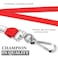 Epakh 200 Pcs Lanyards for ID Name Badge Holder Neck Lanyard Flat with Clips Neck Straps for Office School NurseRedCotton