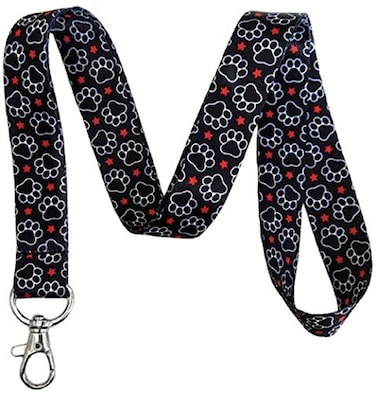 Execucat Paw Print Stars Lanyard Keychain ID Badge Holder Pet Lover Dog Cat Neck Strap for Keys Work School