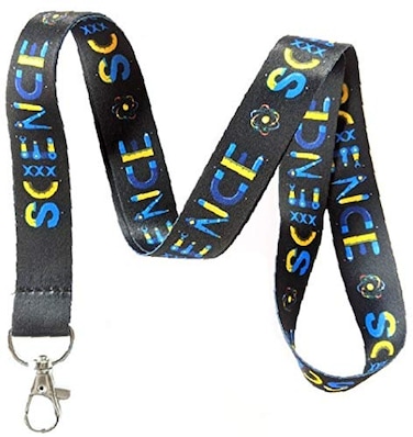 Execucat School Subjects Lanyard Keychain ID Badge Holder Science