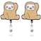 Heyah Cute Sloth Badge Reel Alligator Clip Retractable Badge Holder ID Badge Clip for Women Nurse