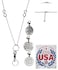 Hidden Hollow Beads 3 Charm Pack Breakaway Womens Strong Chain Lanyard for ID Badge Card Holder Teacher Nurse Cruise Keys Keychain