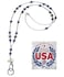 Hidden Hollow Beads Womens SUPER SLIM Hand Beaded USA Lanyards for ID Badges Cards Teacher Cruise Keys Cell Phone 34