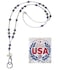 Hidden Hollow Beads Womens SUPER SLIM Hand Beaded USA Lanyards for ID Badges Cards Teacher Cruise Keys Cell Phone 34
