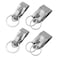 Jwodo 4 Pcs Belt Key Holder Clips Stainless Steel Security Belt Clip Keychain Quick Release ClipOn Holder with Detachable Key Ring Heavy Duty Belt Keyring for ID Badge Keys or Small Tools