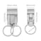 Jwodo 4 Pcs Belt Key Holder Clips Stainless Steel Security Belt Clip Keychain Quick Release ClipOn Holder with Detachable Key Ring Heavy Duty Belt Keyring for ID Badge Keys or Small Tools