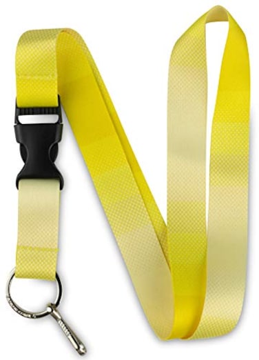 Limeloot Yellow Lanyard for ID Badges Keys and Accessories Premium design with Buckle and Key Chain Holder