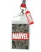 Bioworld Marvel Lanyard ID Badge Holder 2 Rubber Charm Pendant with Raised Script and 2 Sided Vintage Comic Strip Pattern