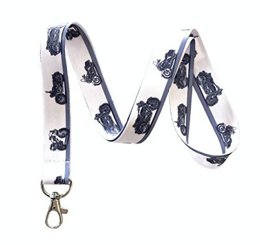 LanyardLanyard Motorcycle Print Lanyard Key Chain Id Badge Holder Biker Style Design Rider Gift Motorbike Pattern