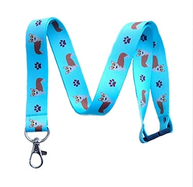 LanyardLanyard Pembroke Welsh Corgi Dog Breed Print Break Away Lanyard Key Chain Id Badge Holder Blue One Size