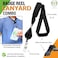 Specialist ID 5 Pack Comfort Black Breakaway Lanyard Retractable Badge Reel Combo Stretchy Neck Strap with Retracting Reel Cord for Office Badges Keys and Access Cards