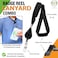 Specialist ID 5 Pack Comfort Black Breakaway Lanyard Retractable Badge Reel Combo Stretchy Neck Strap with Retracting Reel Cord for Office Badges Keys and Access Cards