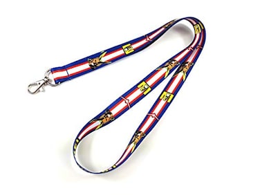Tennada Academia All Might Neck Lanyard with Claw Clasp Key Holder ID Badge Holder Whistle Holder