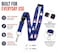 Vinylcation Funny Dog Lover Lanyard Double Sided Badge Holder with Cute Puppy Faces on Front Funny Canine Butts on Back Breakaway Neck Strap for Keys ID Cards Work Badges