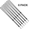 YOUOWO 6 Pack Lanyards Adjustable Neck Black Lanyard For Pen Phone ID Badges Holder Keys Office Name Badges ID Card USB Whistles
