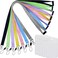 YOUOWO 7 Pack Lanyards With Vertical ID holderFor Office Keys Women Kid ID BadgesSafety Breakaway 7 Colours LanyardBlueGreyBlackGreenPinkYellowPurple