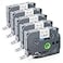 Unismar Compatible for Brother Ptouch TZe121 TZe121 TZ121 TZ 9mm 035 Laminated Black on Clear Label Maker Tape for P Touch PTD200 PTD210 PTD220 PTD600 PTD400 PTH100 PTH110 38 x 262 5Pack