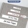 Unismar 6X Replace for Dymo D1 Label Tape 45013 for Dymo Label Maker Refills D1 A45013 S0720530 Work with DYMO LabelManager 160 280 360D 420P 210D PnP Label Maker Tape 12 Inch x 23 Feet Black on White
