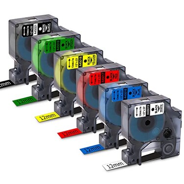 Freshworld 6X Replace for Dymo Label Maker Refills 45013 45016 45017 45018 45019 45021